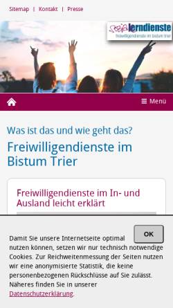 Vorschau der mobilen Webseite www.soziale-lerndienste.de, Soziale Lerndienste im Bistum Trier