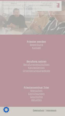Vorschau der mobilen Webseite ps-trier.de, Trier, Bischöfliches Priesterseminar