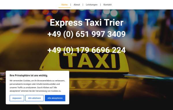 Vorschau von express-taxi-trier.de, Express-Taxi-Trier