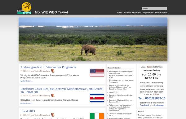 Vorschau von www.nww-travel.de, Nix Wie Weg Travel & Touristik GmbH