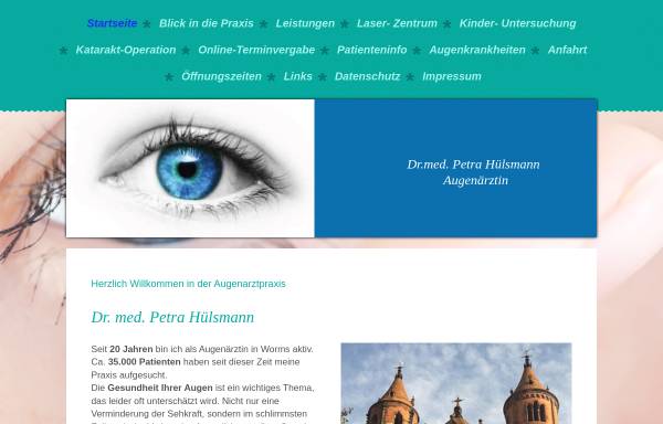 Vorschau von www.augenaerztin-dr-huelsmann.de, Augenarztpraxis Dr. med. Petra Hülsmann