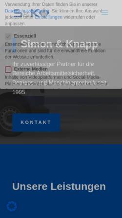 Vorschau der mobilen Webseite www.simonundknapp.de, Simon & Knapp Elektro- und Maschinenbau GmbH