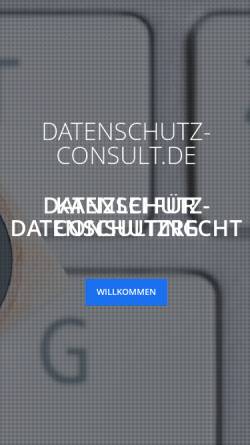 Vorschau der mobilen Webseite www.datenschutz-consult.de, Dr. Mark Bedner, LL.M. - Kanzlei für Datenschutzrecht