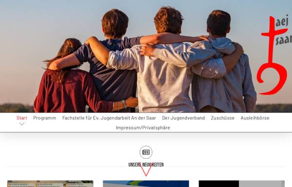 Vorschau von www.aej-saar.de, AEJ Arbeitsgemeinschaft der Evangelischen Jugend