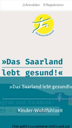 Vorschau der mobilen Webseite www.das-saarland-lebt-gesund.org, Das Saarland lebt gesund