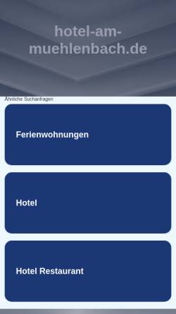 Vorschau der mobilen Webseite www.hotel-am-muehlenbach.de, Hotel Am Mühlenbach