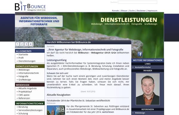 Vorschau von www.bitbounce.de, BitBounce - Webagentur Ulrich Grün
