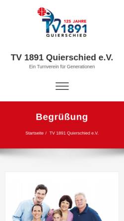 Vorschau der mobilen Webseite www.tv-quierschied.de, TV Quierschied e.V.