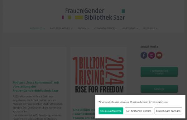 Vorschau von frauengenderbibliothek-saar.de, FrauenGenderbibliothek