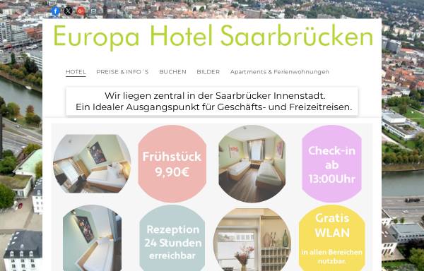 Vorschau von www.hotel-europa-sb.de, Europa Hotel Saarbrücken