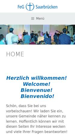 Vorschau der mobilen Webseite feg-sb.de, FeG Freie evangelischer Gemeinde