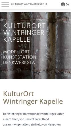 Vorschau der mobilen Webseite www.kulturort-wintringer-kapelle.de, KulturOrt Wintringer Kapelle