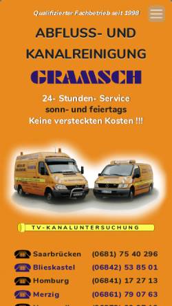 Vorschau der mobilen Webseite www.kanalreinigung-gramsch.de, Abfluss- und Kanalreinigung Gramsch