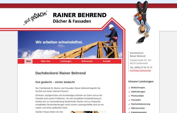 Vorschau von www.dach-behrend.de, Dachdeckerei Rainer Behrend