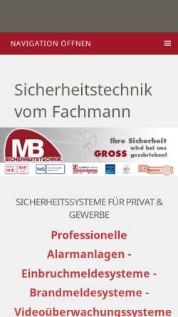 Vorschau der mobilen Webseite www.mb-sicherheitstechnik.de, MB Sicherheitstechnik GmbH