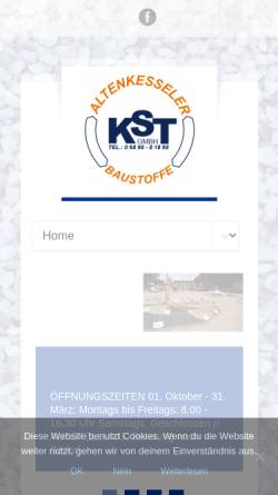 Vorschau der mobilen Webseite steine-saar.de, KST GmbH