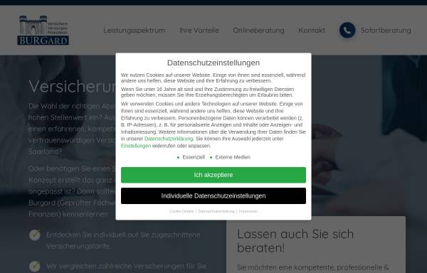 Vorschau von www.versicherung-saarbrücken.de, Claude Burgard - Versicherungsmakler