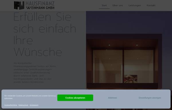Vorschau von www.hausfinanz-weinmann.de, HausFinanz Weinmann GmbH