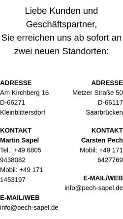 Vorschau der mobilen Webseite www.pech-sapel.de, Werbefotografie Pech & Sapel