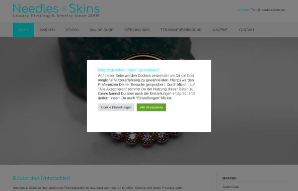 Vorschau von www.needles-skins.de, Needles & Skins Bodypiercing