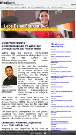 Vorschau der mobilen Webseite wt-schulen-sulzbach.de, WT Wing Tsun Saar Volker Martin
