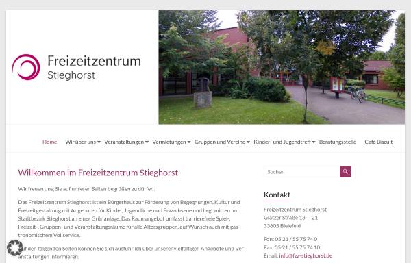 Vorschau von www.fzz-stieghorst.de, Freizeitzentrum Stieghorst