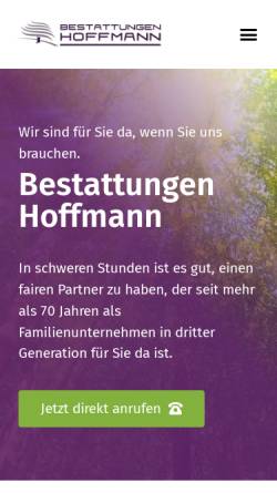 Vorschau der mobilen Webseite www.urnen-hoffmann.de, Urnen Hoffmann