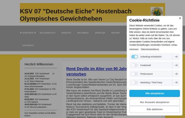 Vorschau von www.gewichtheben-hostenbach.de, KSV Hostenbach
