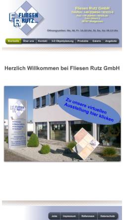 Vorschau der mobilen Webseite www.fliesen-rutz.de, Fliesen Rutz GmbH