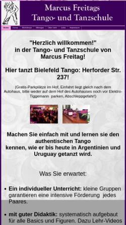 Vorschau der mobilen Webseite www.tango-bielefeld.de, Marcus Freitag's Schule