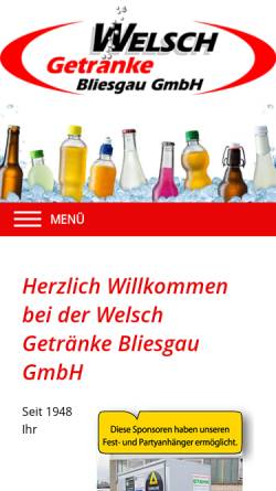 Vorschau der mobilen Webseite www.getraenke-matheis.de, Getränke Matheis