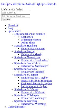 Vorschau der mobilen Webseite www.igb-speisekarte.de, Speisekarte für St. Ingbert, Marco Summa