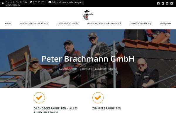 Vorschau von www.brachmann-bedachungen.de, Peter Brachmann GmbH - Bedachungen