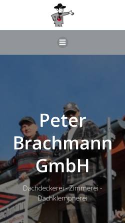 Vorschau der mobilen Webseite www.brachmann-bedachungen.de, Peter Brachmann GmbH - Bedachungen