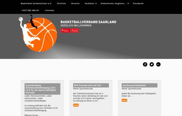 Vorschau von bvsaar.org, Basketballverband Saar e.V.