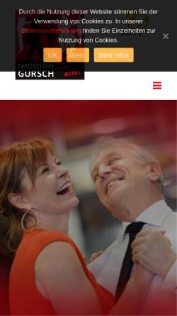 Vorschau der mobilen Webseite www.tanzstudio-gursch.de, Tanzstudio Klaus Gursch