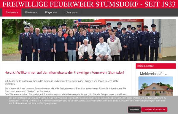 Vorschau von feuerwehr-stumsdorf.de, Freiwillige Feuerwehr Stumsdorf