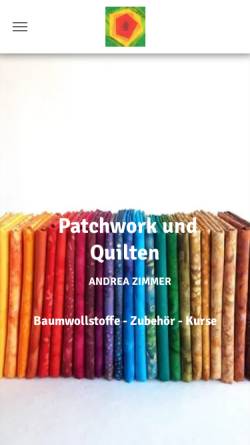 Vorschau der mobilen Webseite www.patchwork-und-quilt.com, Andrea Zimmer - Patchwork & Quilten