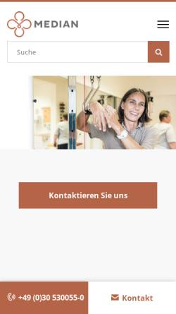 Vorschau der mobilen Webseite www.rehaklinik.de, Saale Reha-Klinikum Bad Kösen