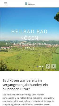 Vorschau der mobilen Webseite www.badkoesen-heilbad.de, Heilbad Bad Kösen