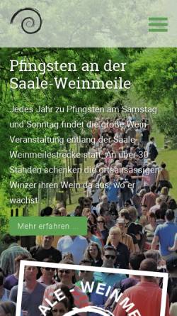 Vorschau der mobilen Webseite www.saale-weinmeile.de, Die Saale-Weinmeile