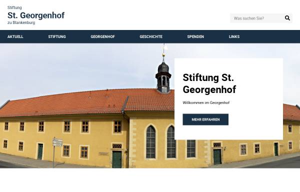 Vorschau von www.stiftung-georgenhof.de, Stiftung Georgenhof