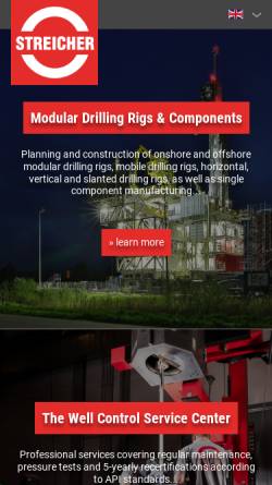 Vorschau der mobilen Webseite www.streicher-drillingtechnology.de, Streicher Drilling Technology GmbH