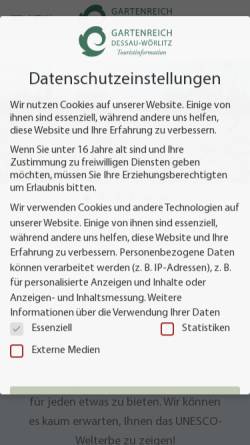 Vorschau der mobilen Webseite www.woerlitz-information.de, Wörlitz Informationen