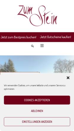 Vorschau der mobilen Webseite www.hotel-zum-stein.de, Hotel zum Stein