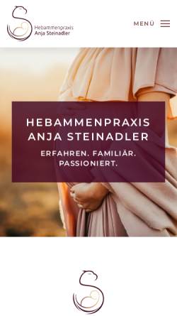 Vorschau der mobilen Webseite www.praxis-steinadler.de, Hebammenpraxis Anja Steinadler