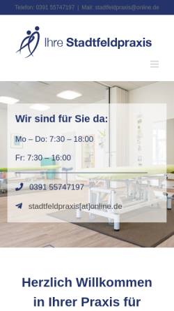 Vorschau der mobilen Webseite ihre-stadtfeld-praxis.de, Ihre Stadtfeldpraxis