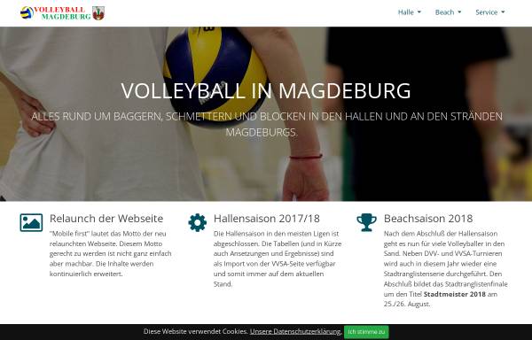 Vorschau von www.volleyball-magdeburg.de, Volleyball in Magdeburg