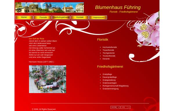 Vorschau von www.blumenhausfuehring.de, Blumenhaus Führing, Christina Redlich