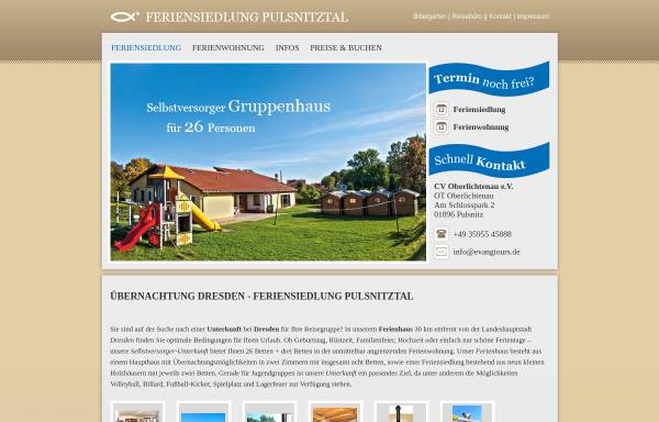 Vorschau von www.pulsnitztal.de, Feriensiedlung Pulsnitztal